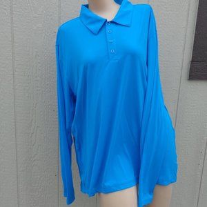 New Blue Bloquv UPF 50 Pullover Men's Long Sleeve Shirt XL Nwt